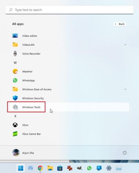 విండోస్ టూల్స్ నుండి విండోస్ 11లో టాస్క్ మేనేజర్ని కనుగొనండి